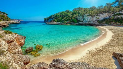 Cala Llombards in the southeast of Mallorca