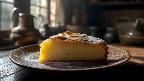 Fresh Mallorcan almond cake
