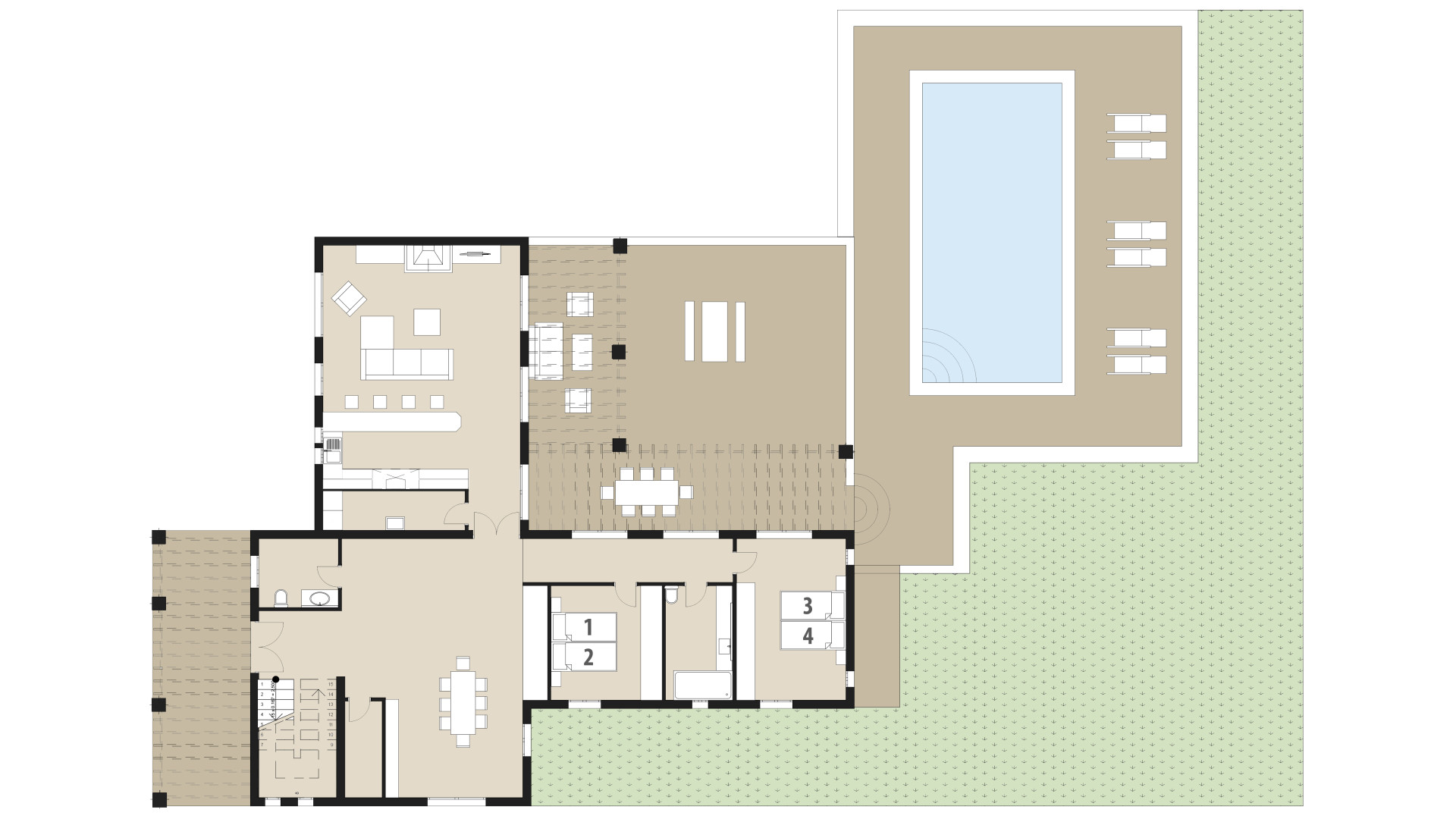 Rural Villa Es Garrovers: Ground floor