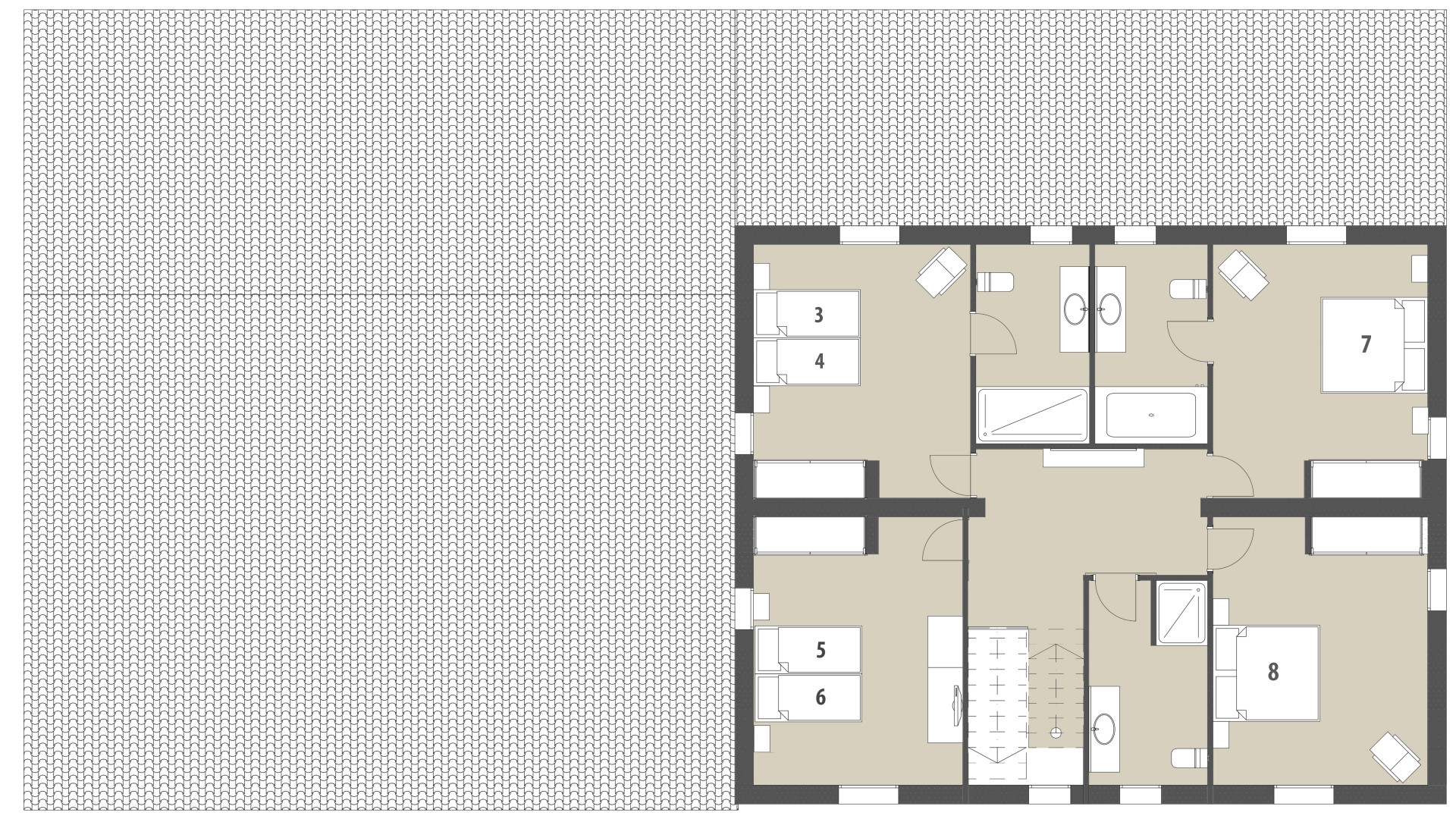 Rural Villa Febrer: Upper floor