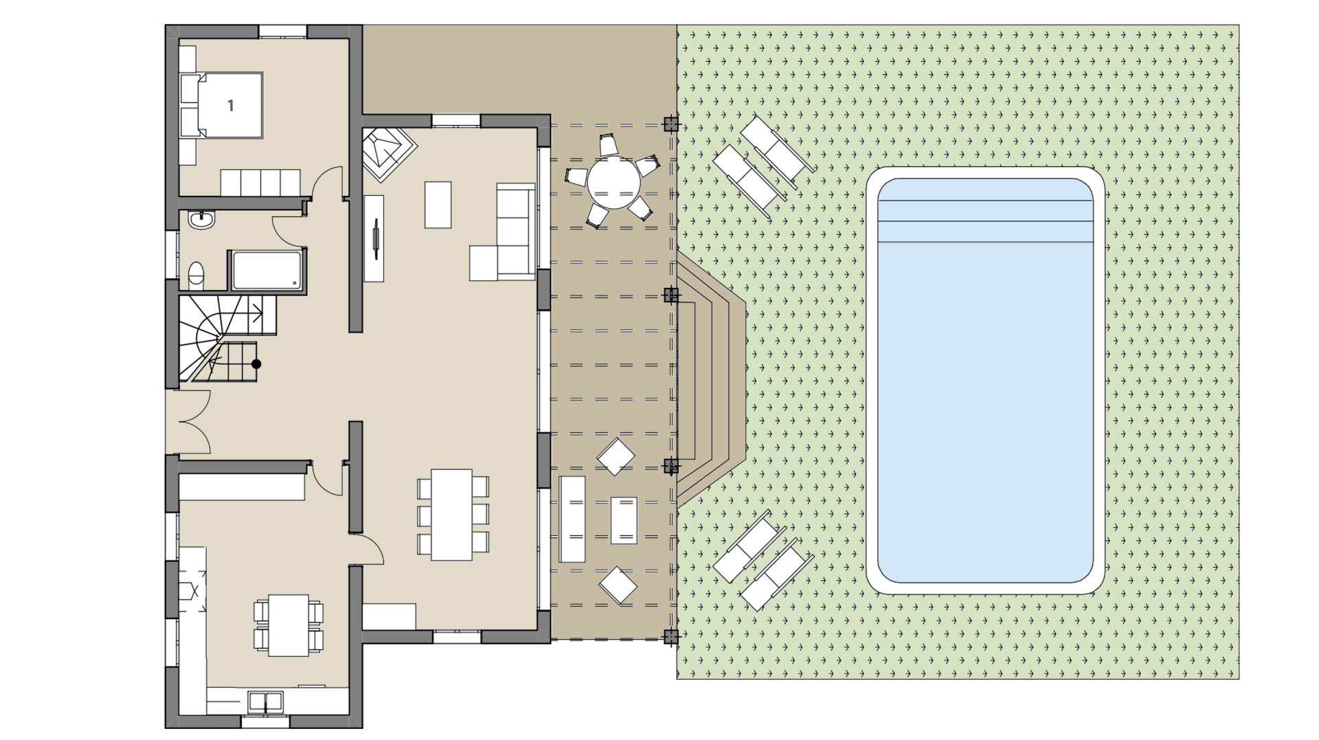 Rural Villa Son Forte Nou: Ground floor
