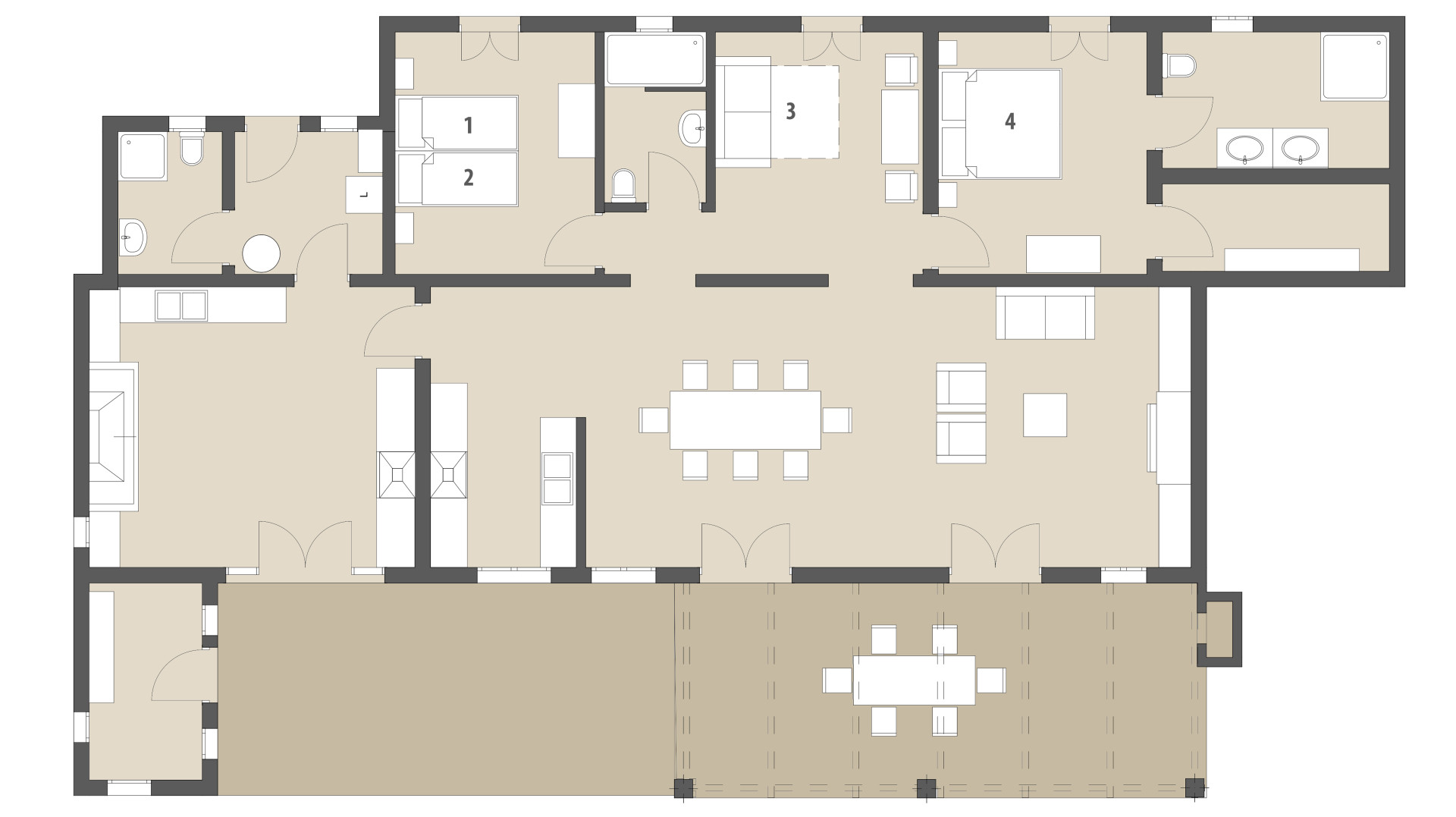 Rural Villa Na Gomendina: Ground floor