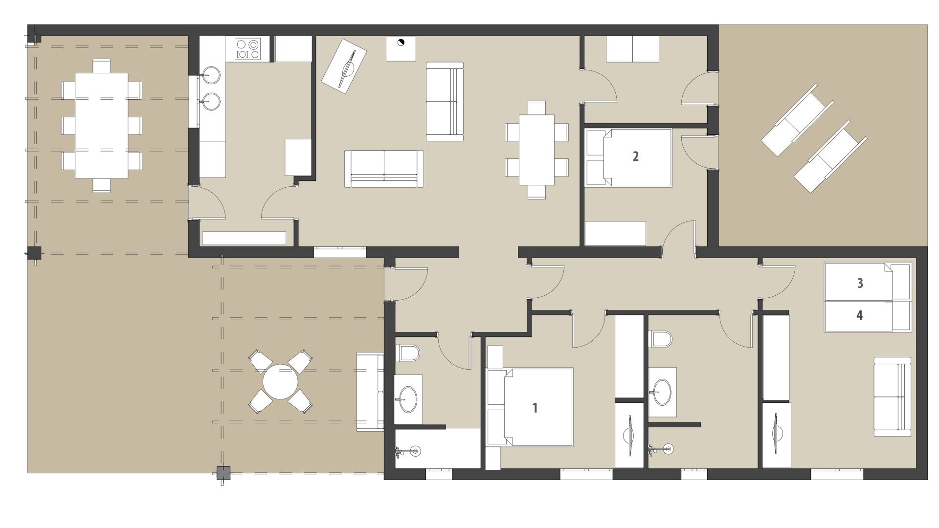 Rural Villa Can Siurell: Ground floor