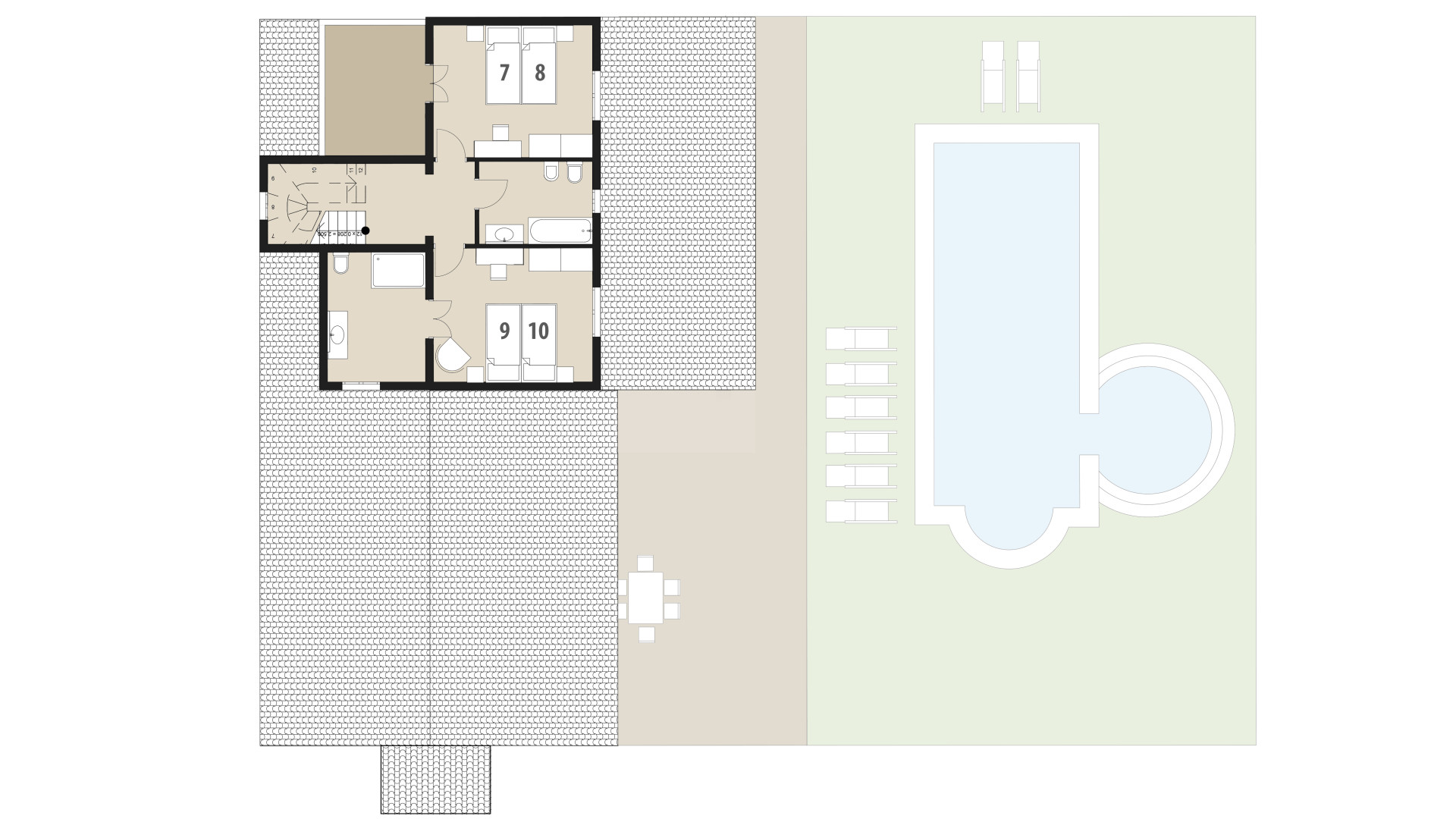 Rural Villa Es Corto: Upper floor