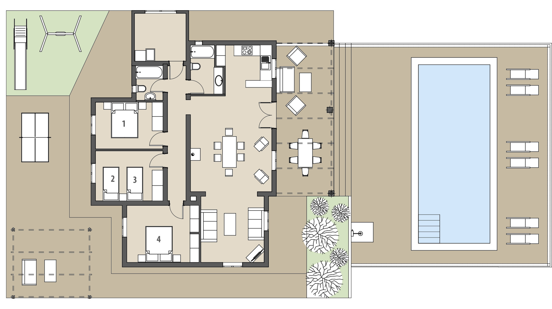 Rural Villa Sa Creu de S'Auma: Ground floor