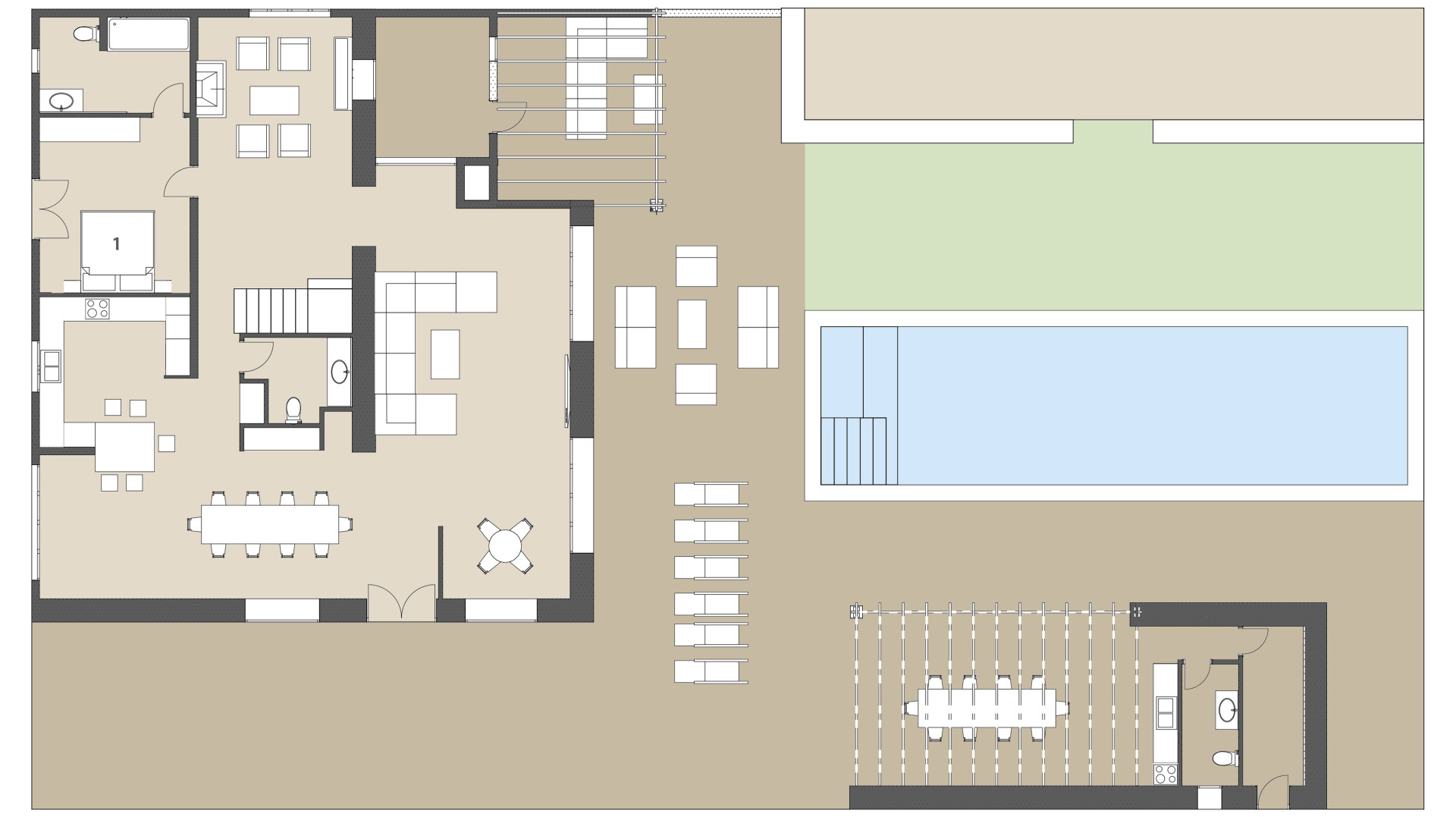 Rural Villa Can Caragol de Dalt: Ground floor