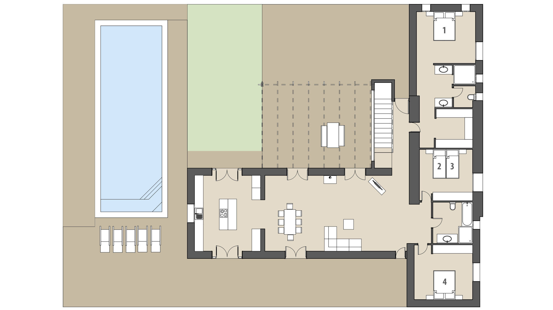 Rural Villa Sa Carbona: Ground floor