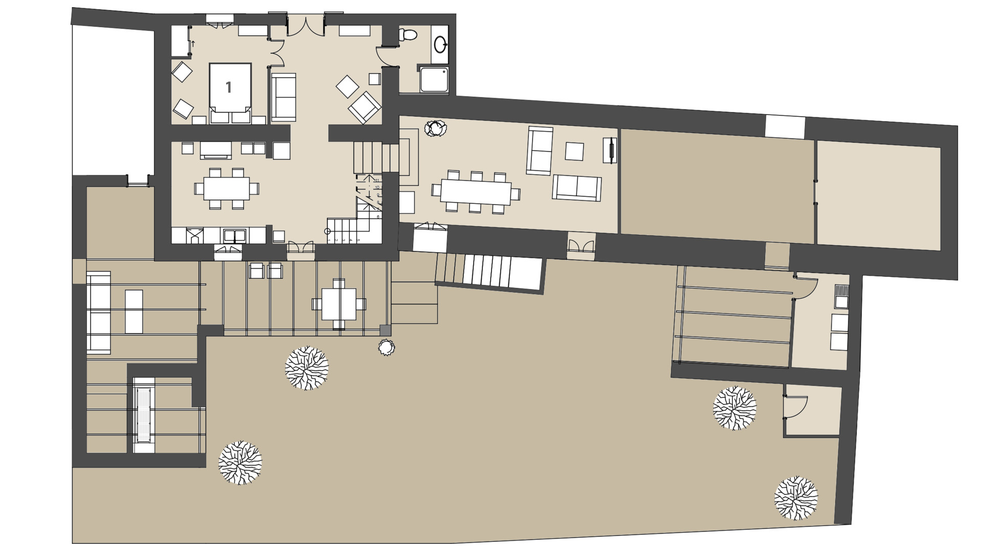 Rural Villa Es Rafal de Baix: Ground floor