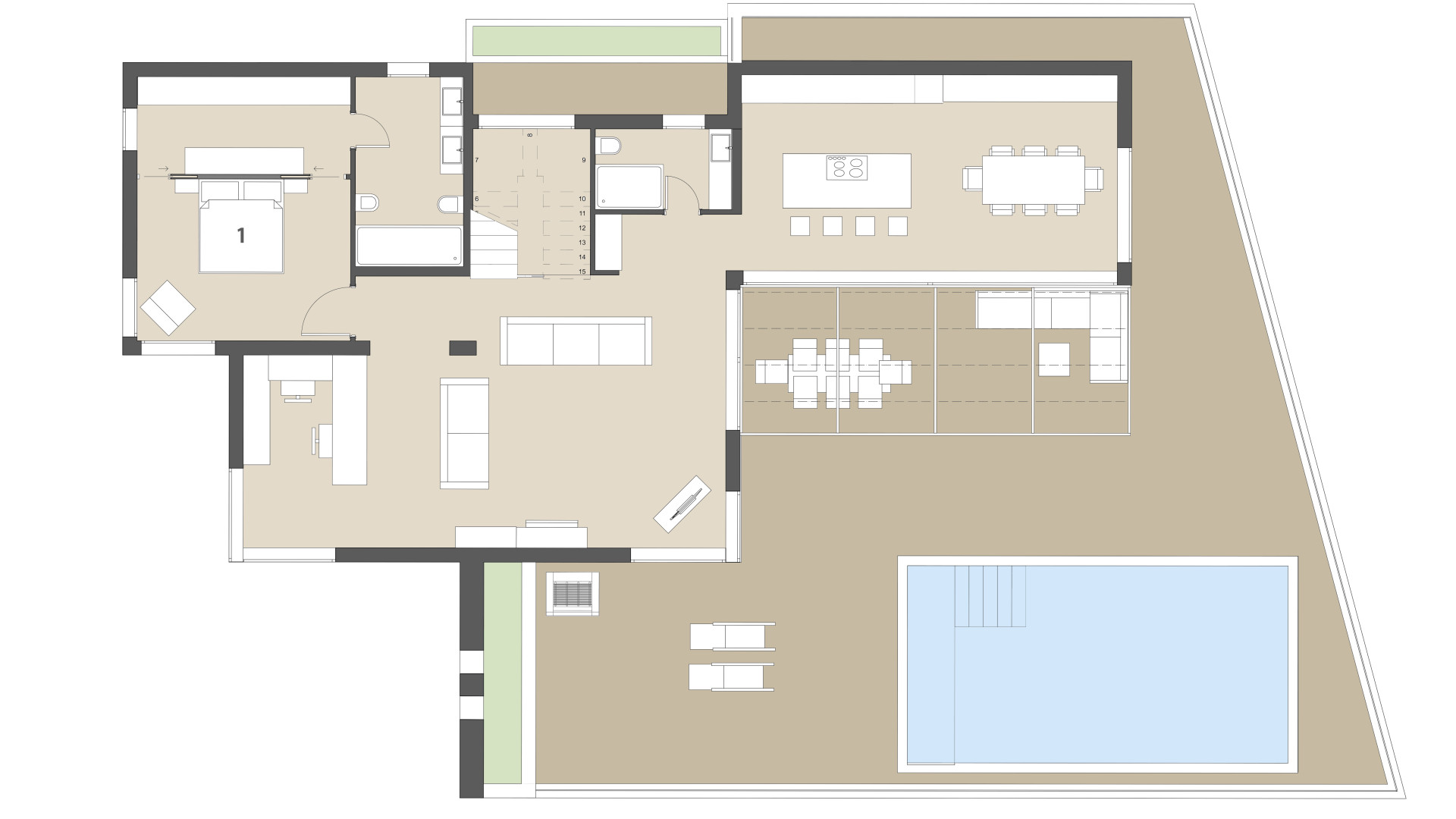 Urban Villa Arcadia 50: Ground floor