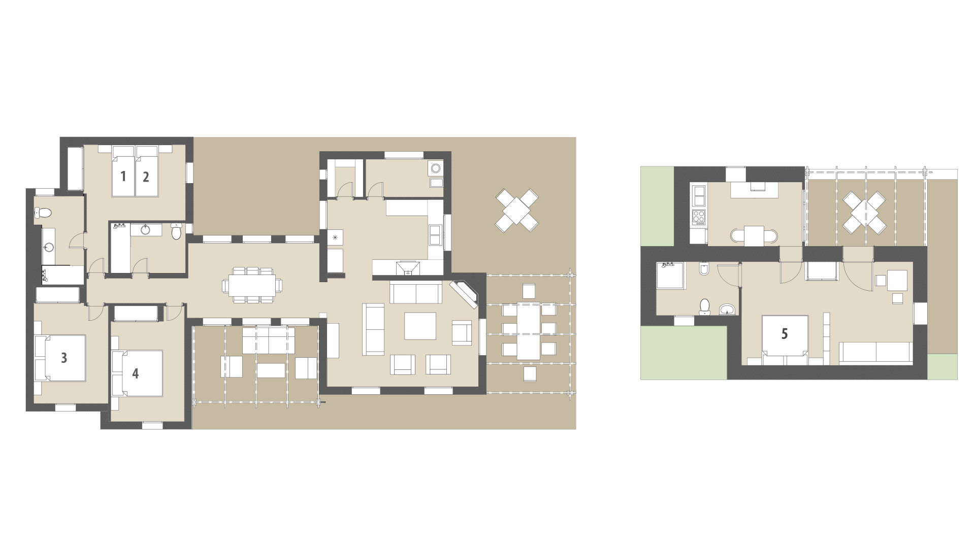 Rural Villa Casa Oliveres: Ground floor and Upper Floor