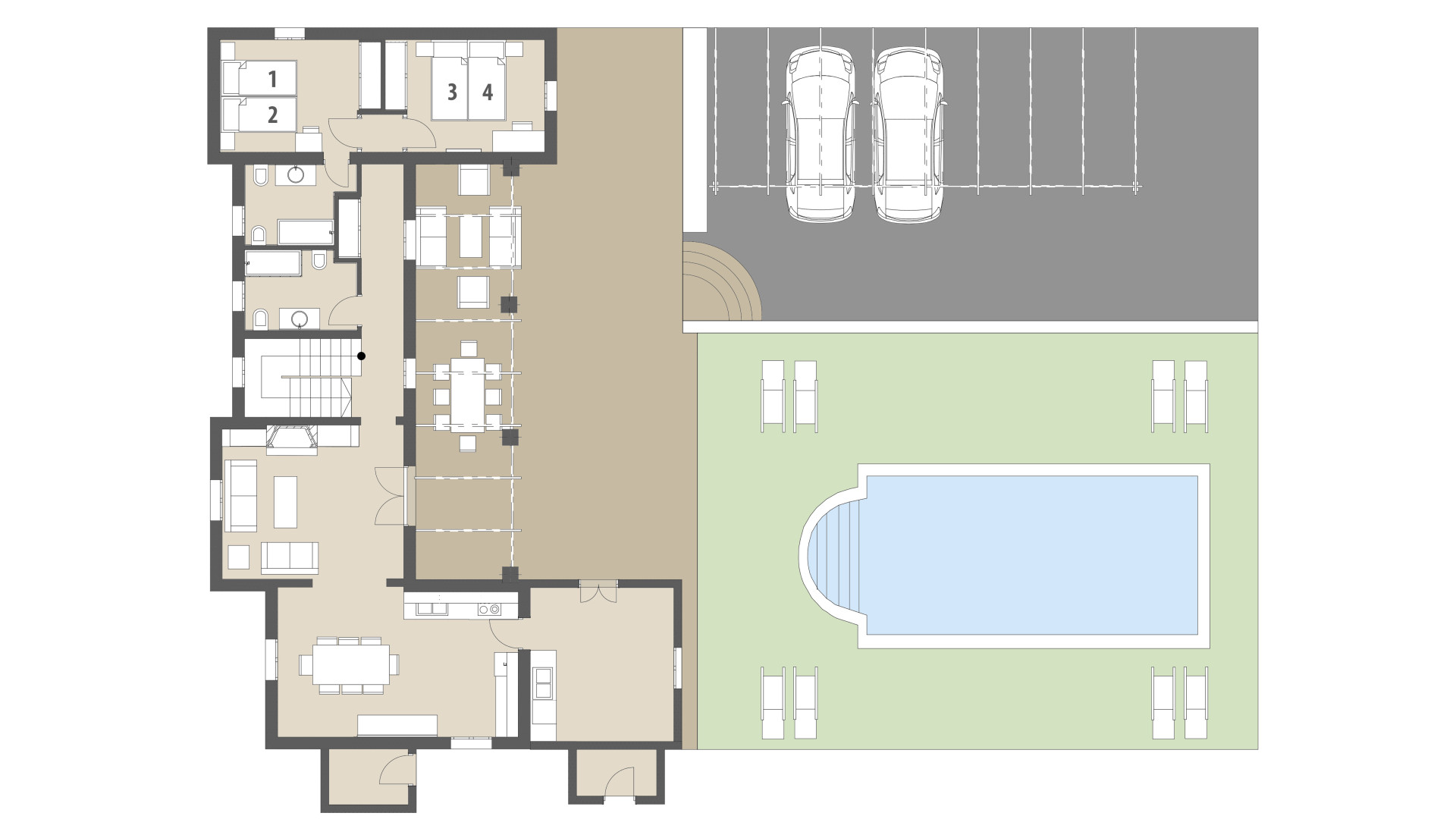 Rural Villa Sa Fonteta: Ground floor