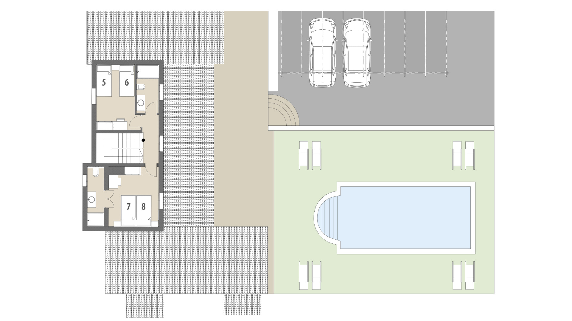 Rural Villa Sa Fonteta: Upper floor