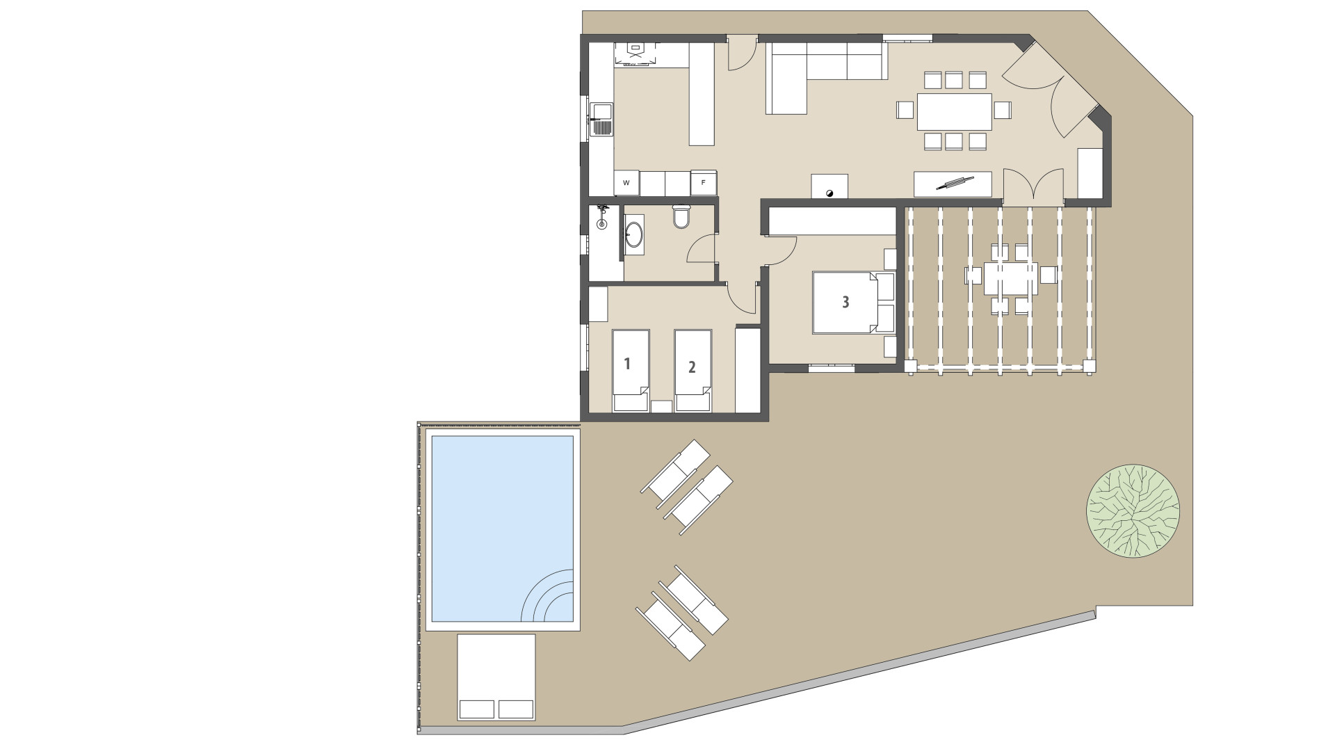 Rural Villa Na Creu Vella: Ground floor