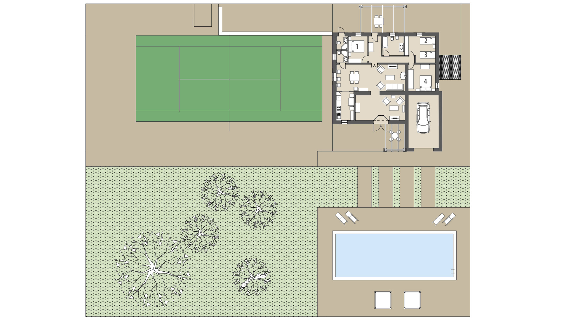 Rural Villa Son Gall: Ground floor