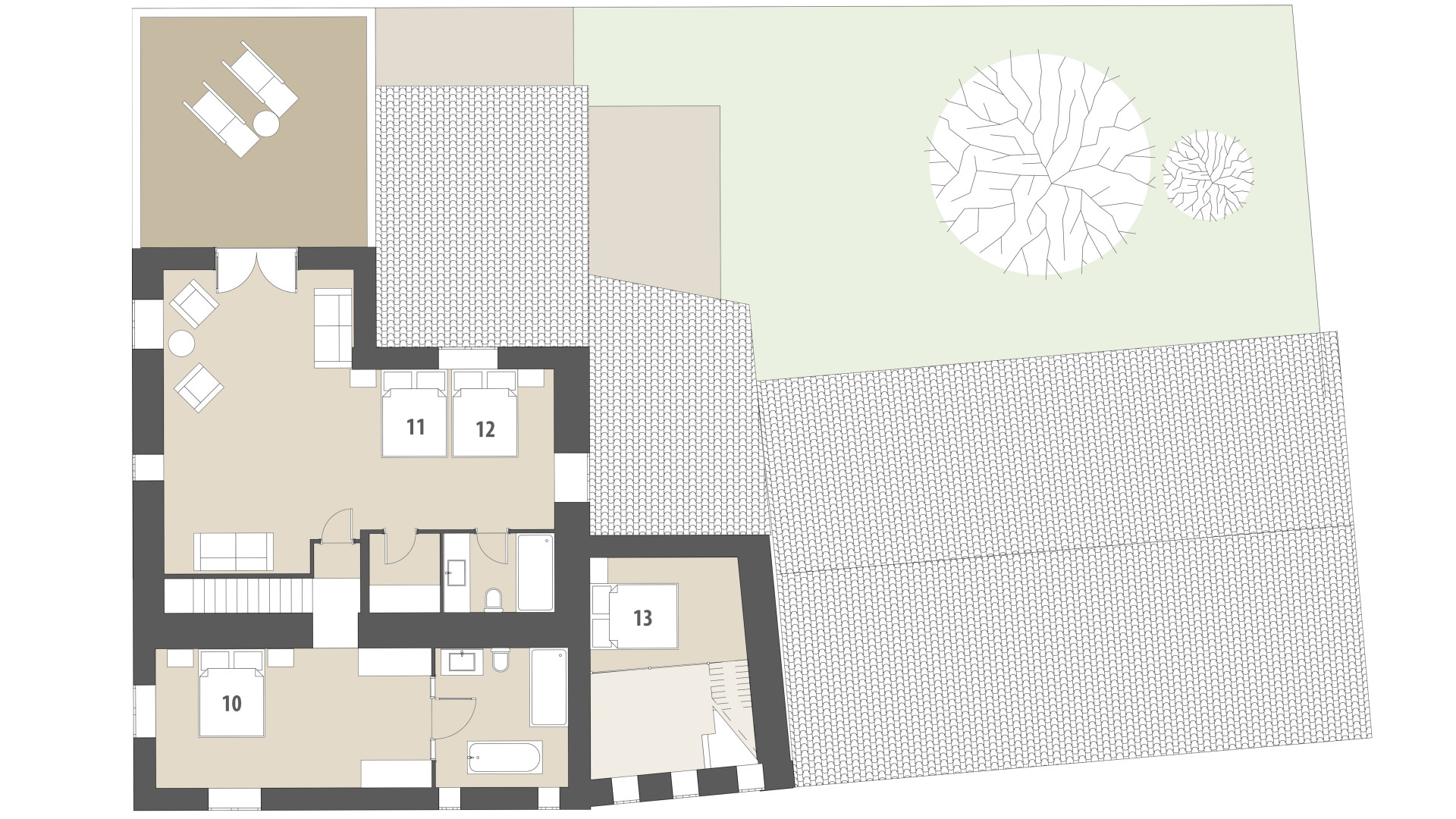 Rural Villa Son Rito: Upper floor