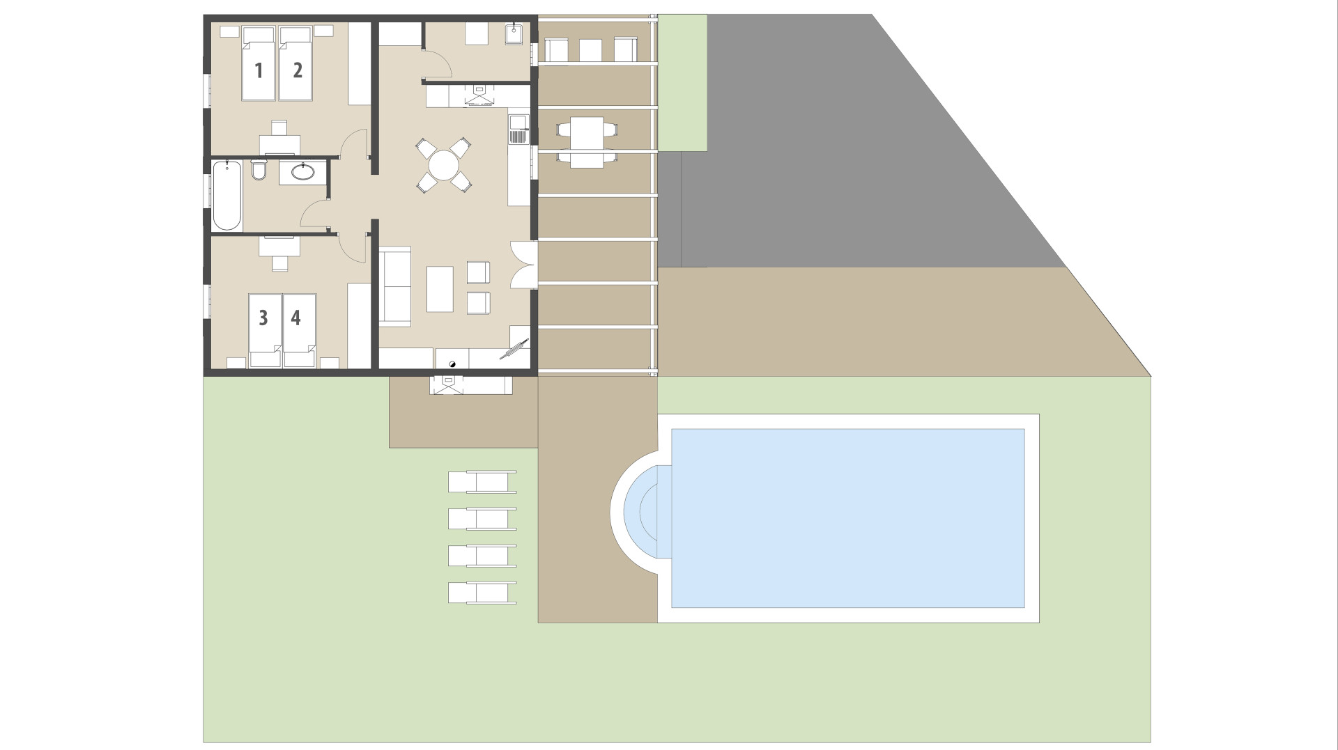 Rural Villa Sa Caseta: Ground floor