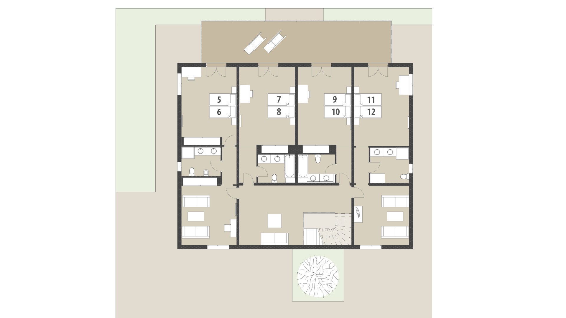 Rural Villa El Palmeral: Upper floor