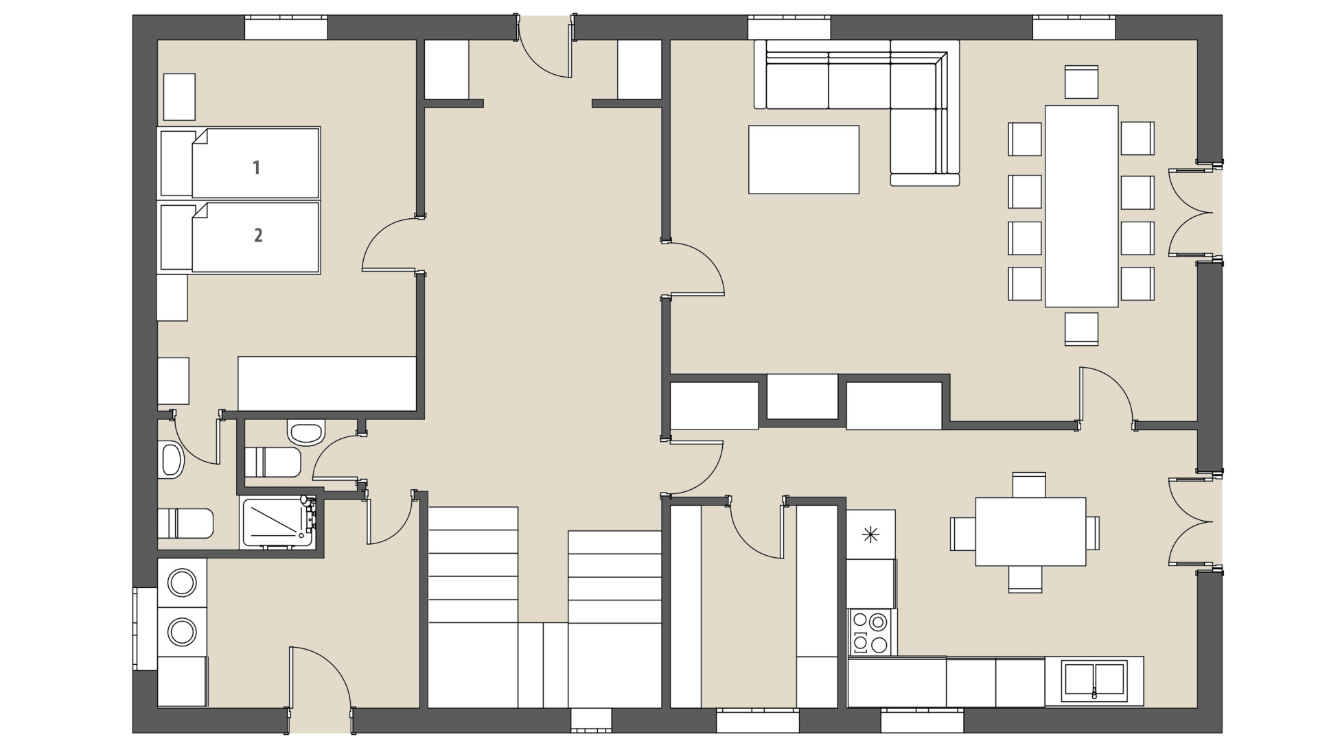 Rural Villa Es Serral: Ground floor