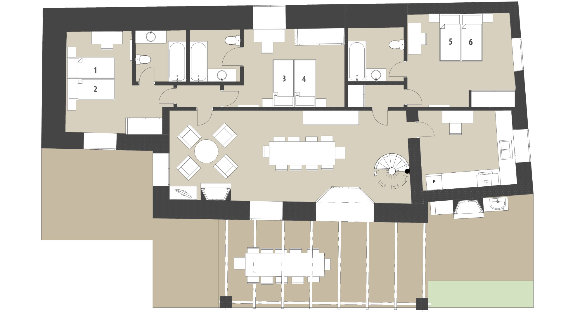 Rural Villa Son March: Ground floor