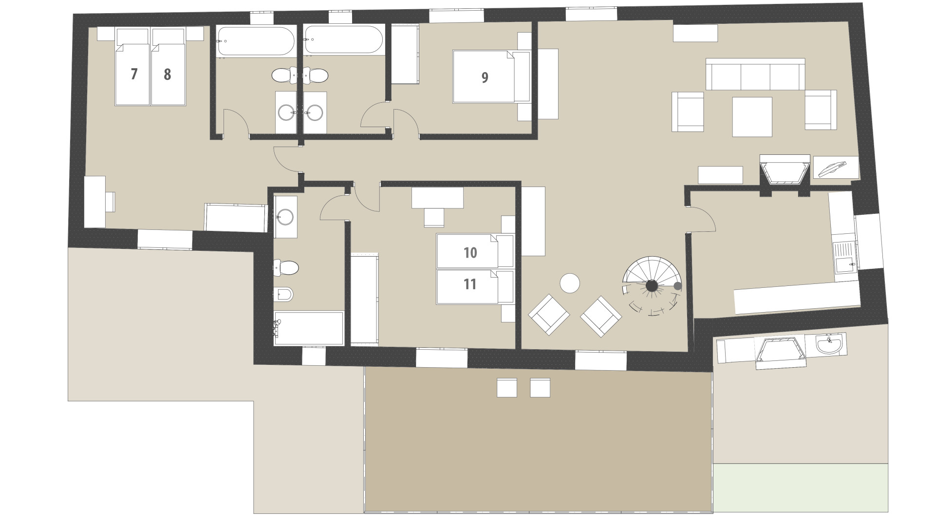 Rural Villa Son March: Upper floor