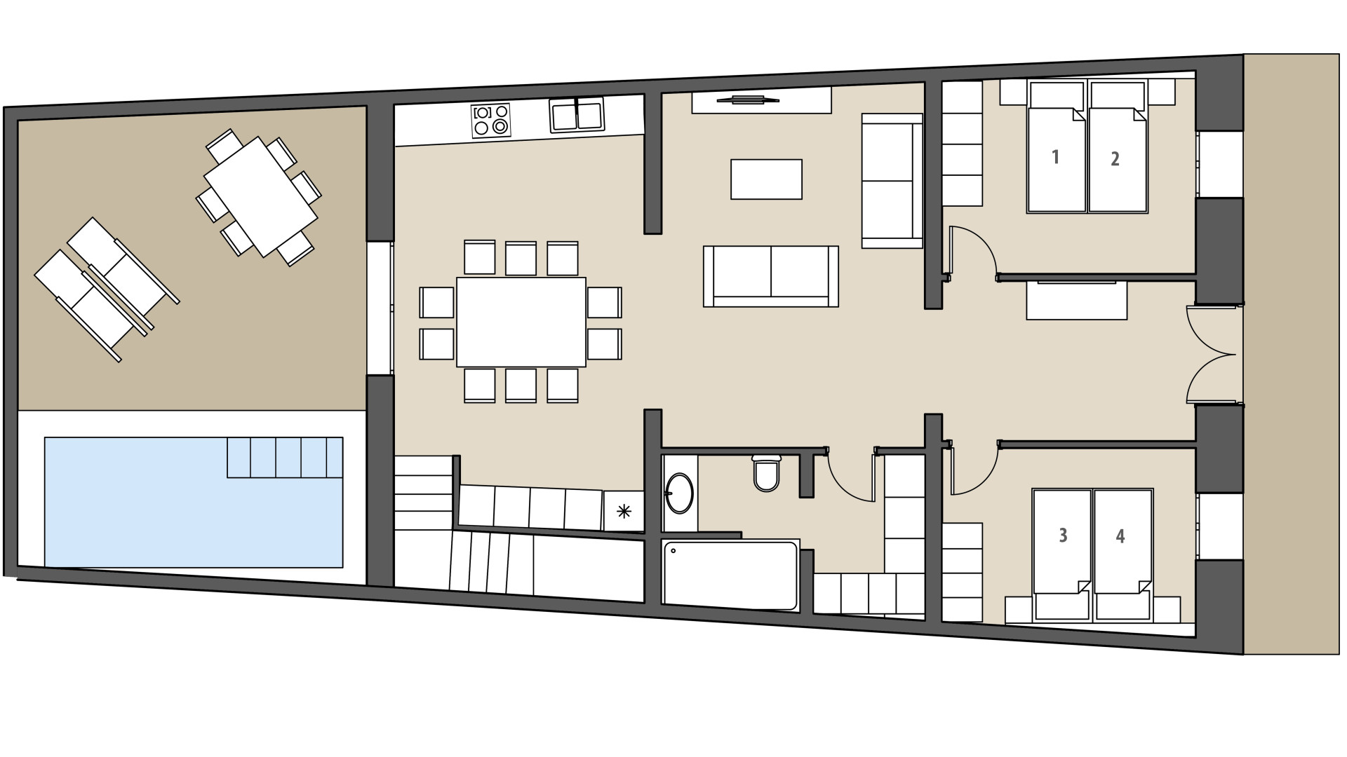 Urban Villa Na Valenta: Ground floor