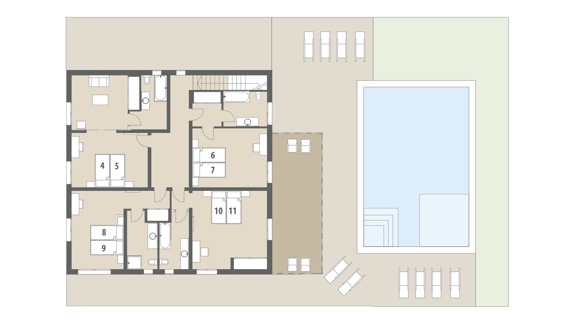 Rural Villa Sa Sinia: Upper floor