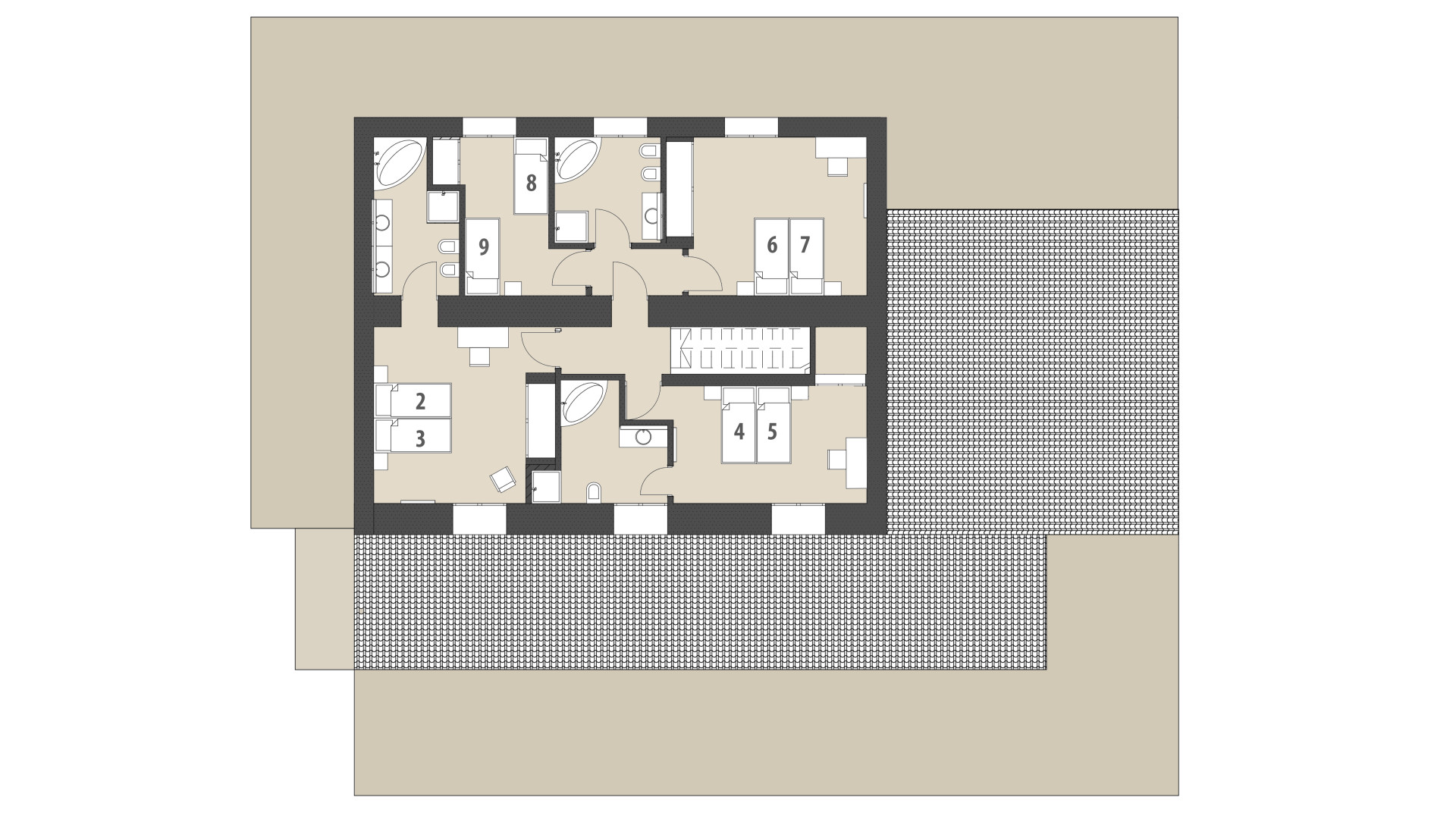 Rural Villa Son Perxa: Upper floor