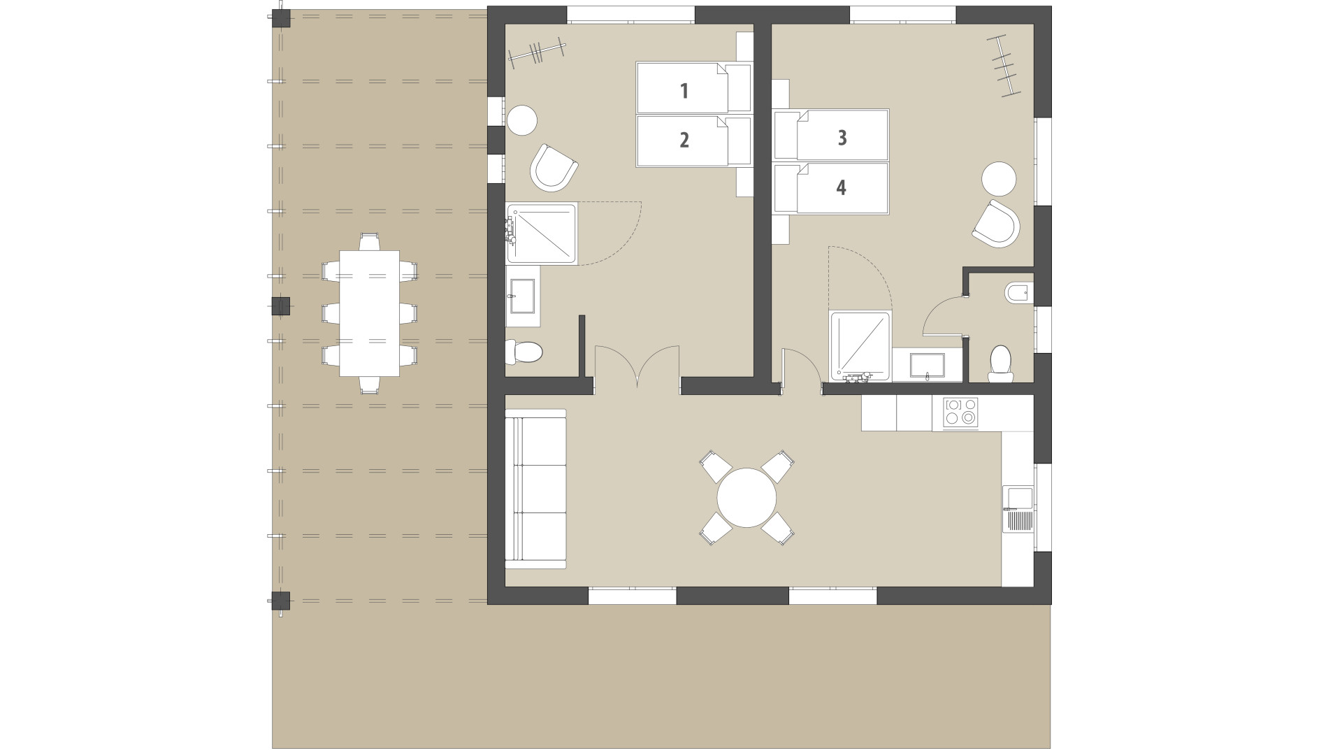 Finca Pleta de Son Delabau: Erdgeschoss