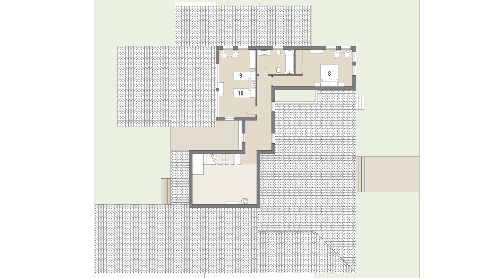 Rural Villa Port Verd: Upper floor