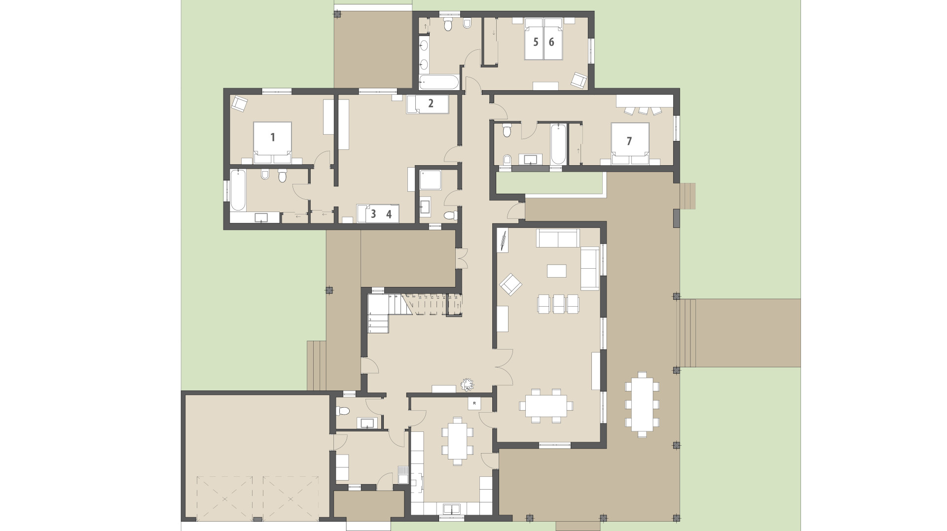 Rural Villa Port Verd: Ground floor