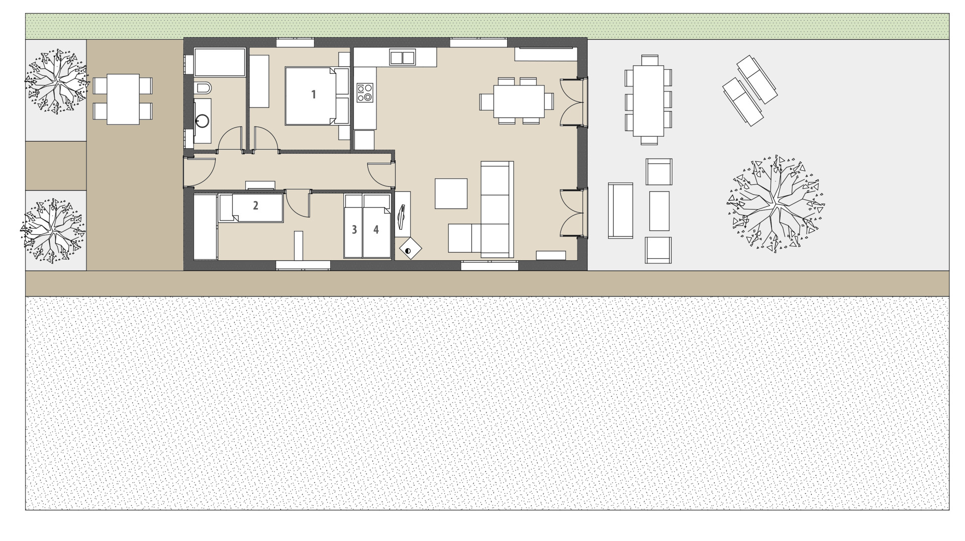 Rural Villa Natura Beach: Ground floor