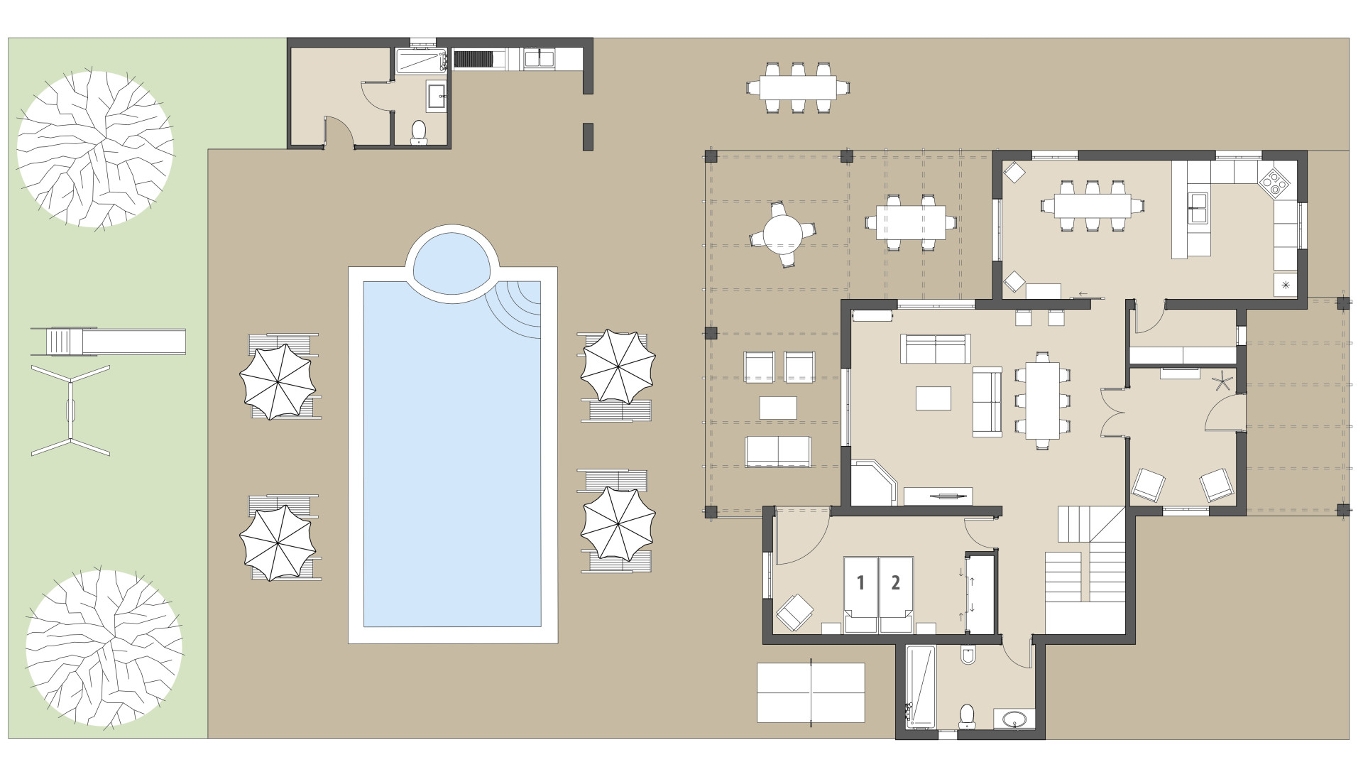 Rural Villa S'Hort den Felip: Ground floor
