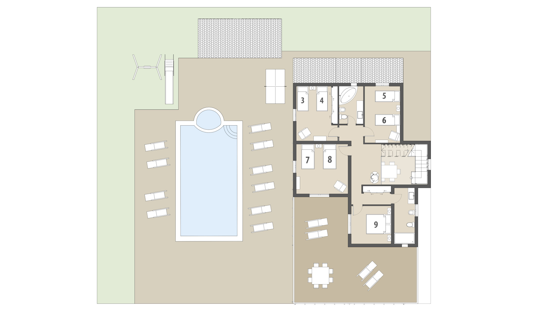 Rural Villa S´Hort den Julia: Upper floor
