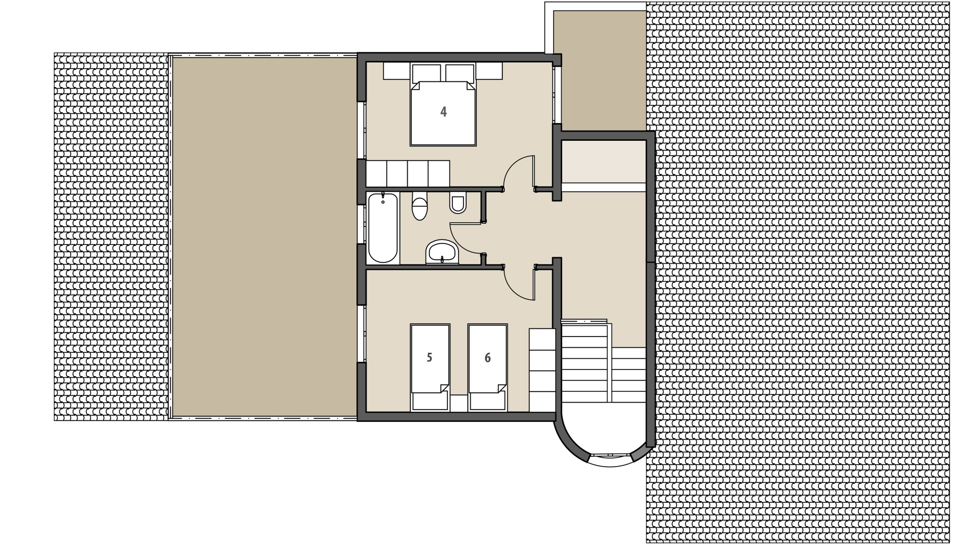 Finca Es Raconet: Obergeschoss
