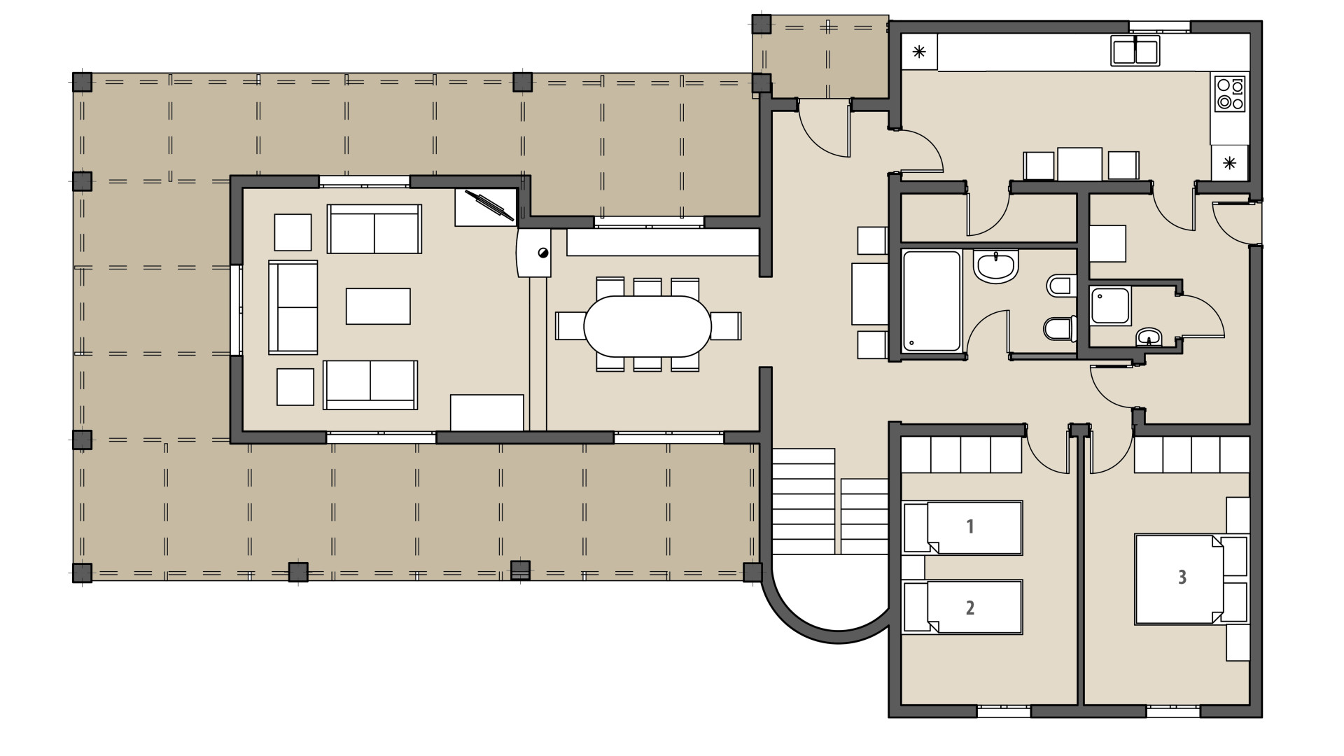 Finca Es Raconet: Erdgeschoss