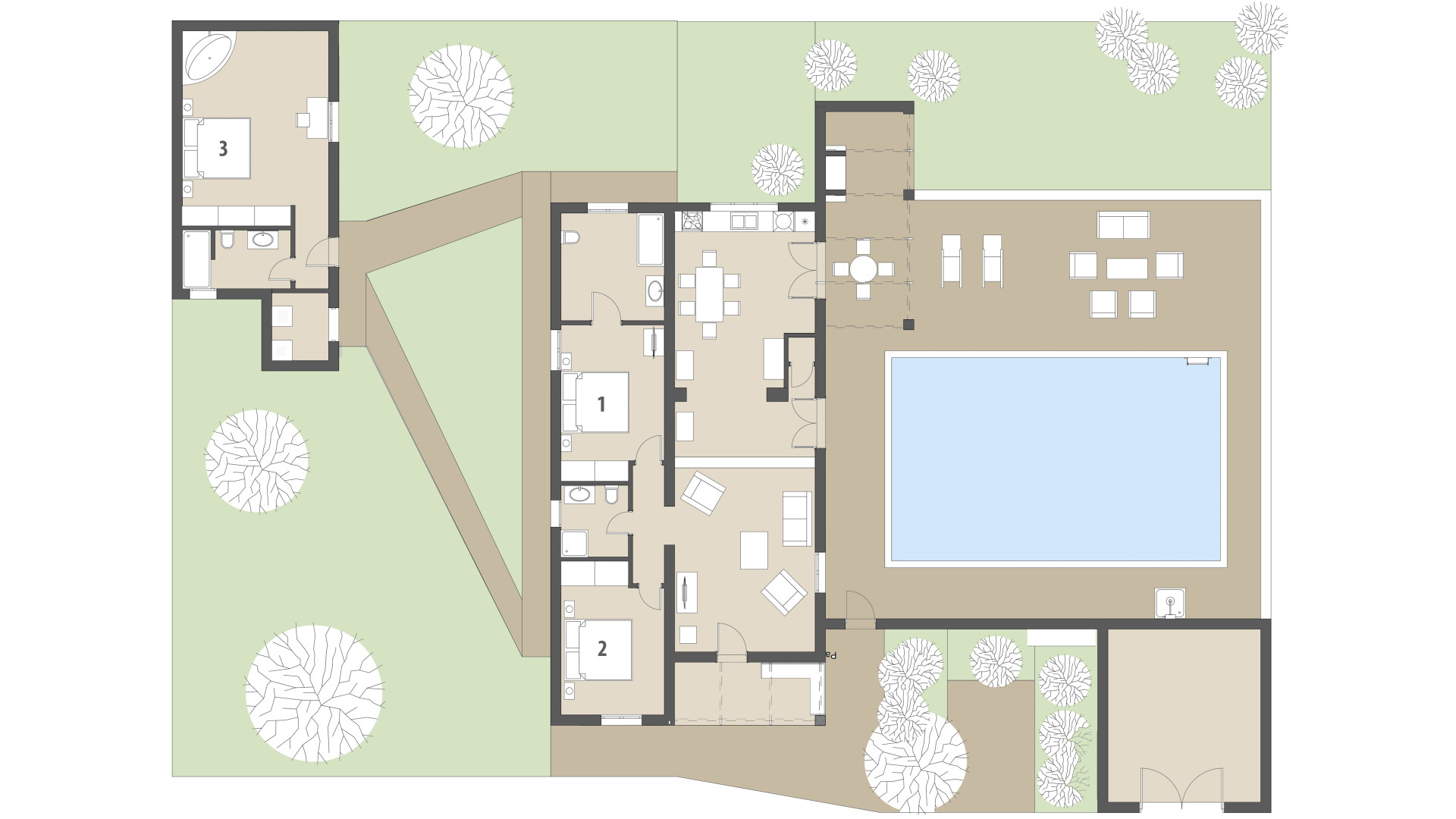 Rural Villa Ferragut: Ground floor