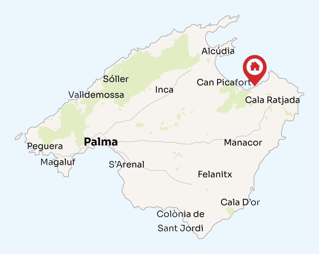 Map of Mallorca