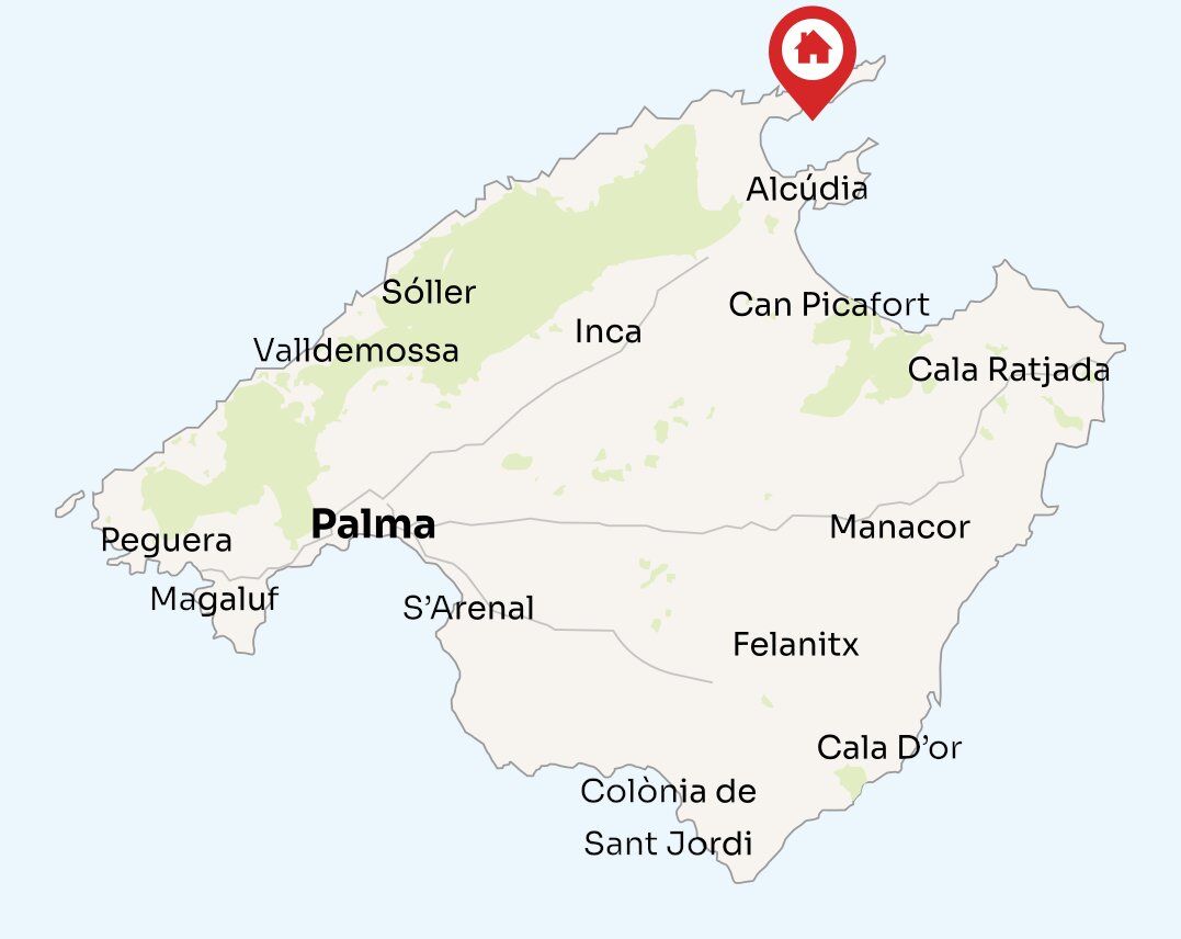 Map of Mallorca