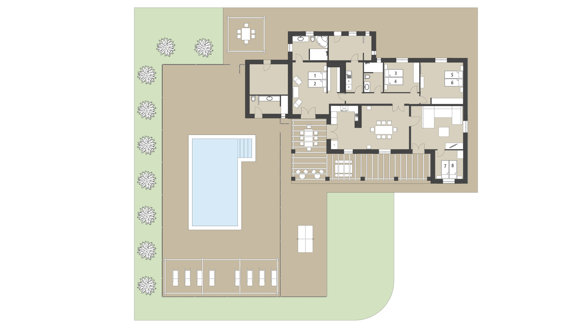 Rural Villa Es Coll Doret: Ground floor