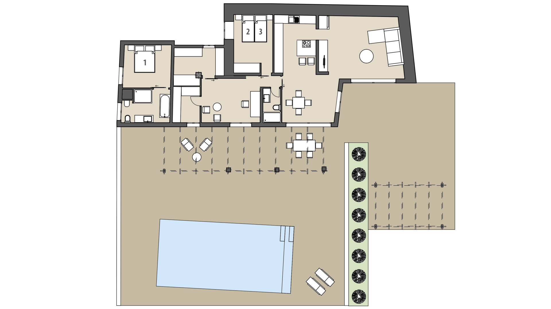 Rural Villa Can Felip: Ground floor