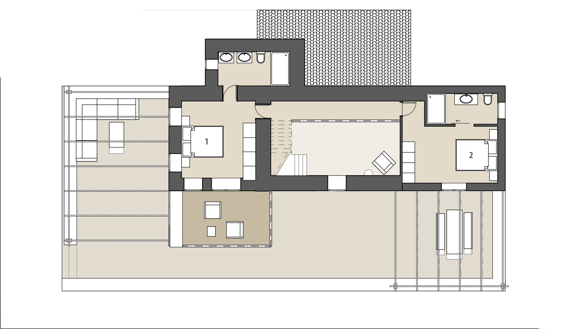 Rural Villa Son Artigues: Upper floor