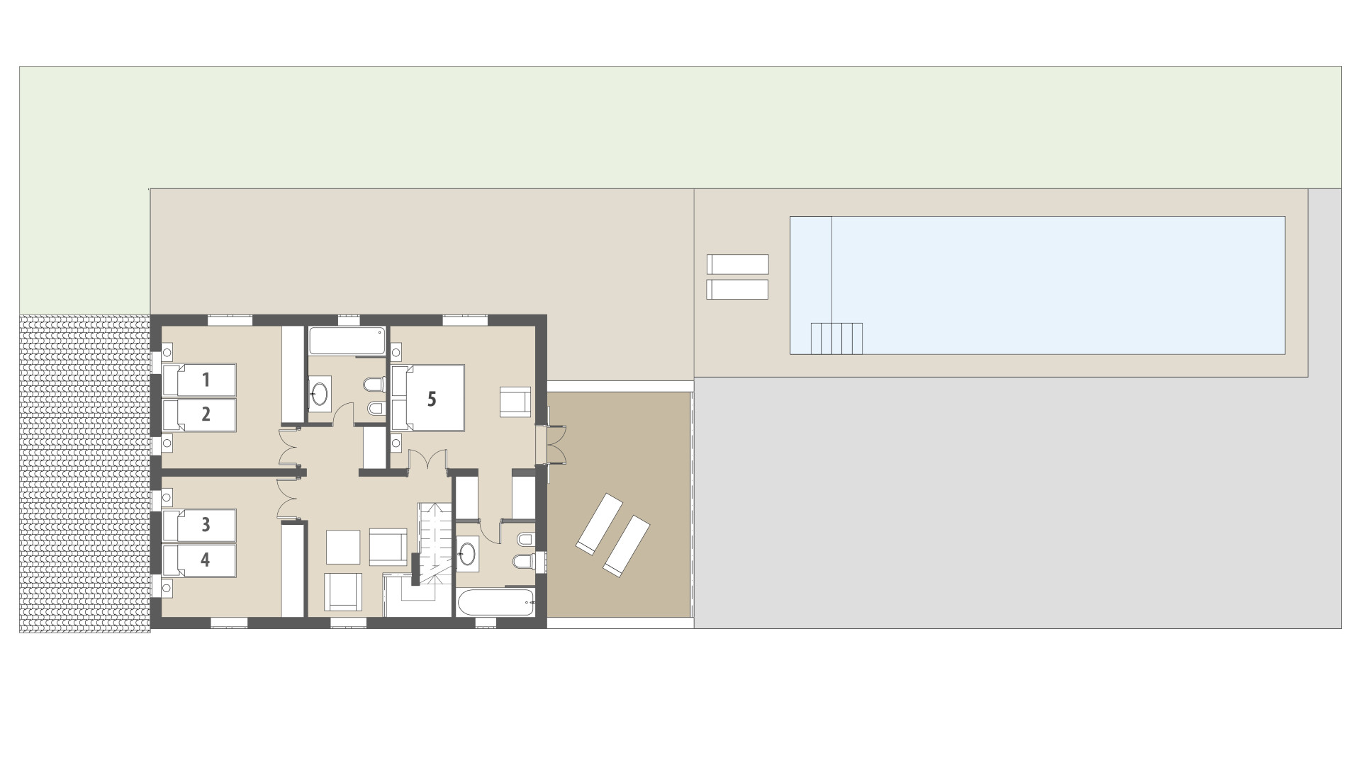 Rural Villa Lejania: Upper floor