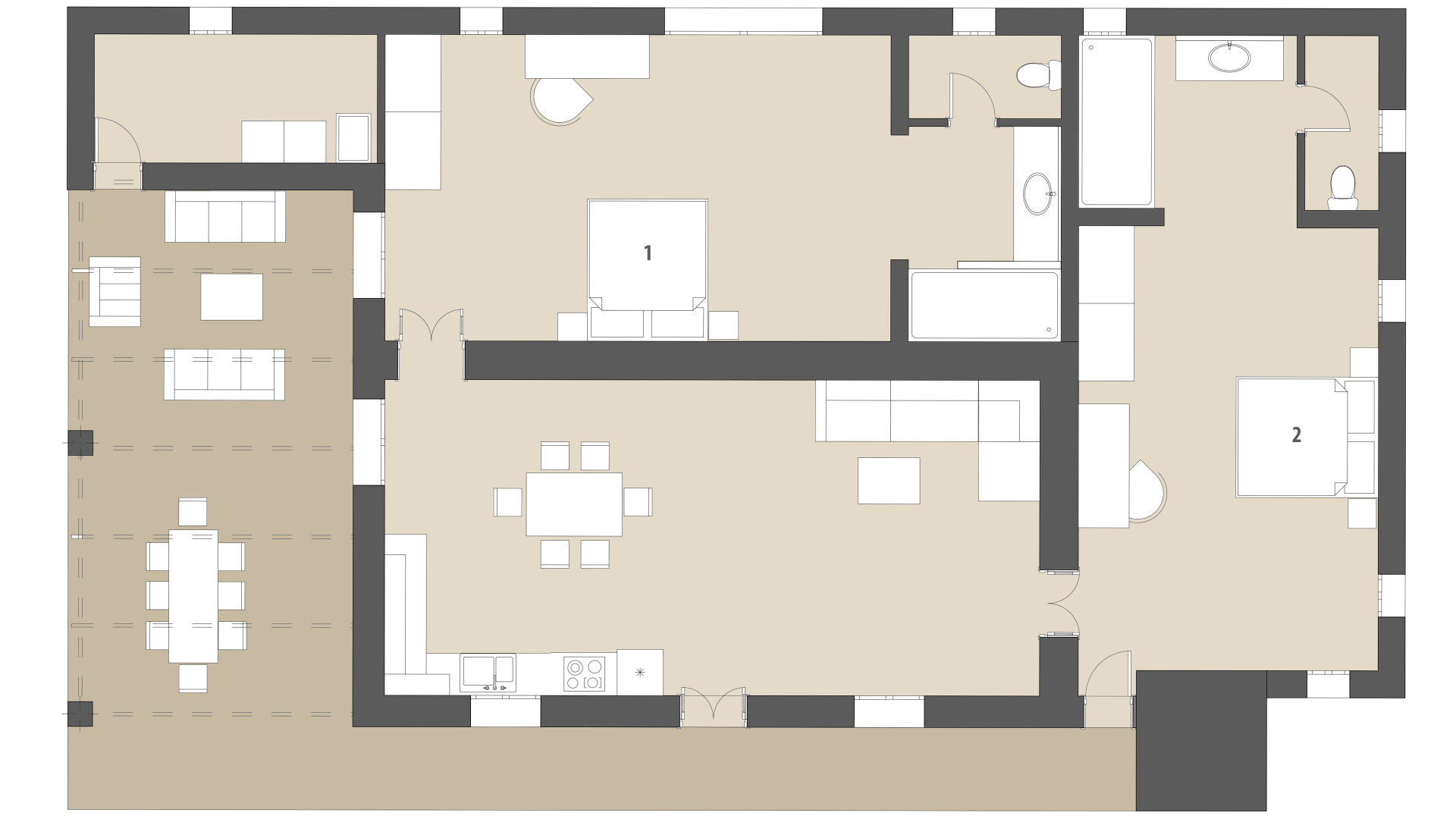 Rural Villa Mediterrani: Ground floor