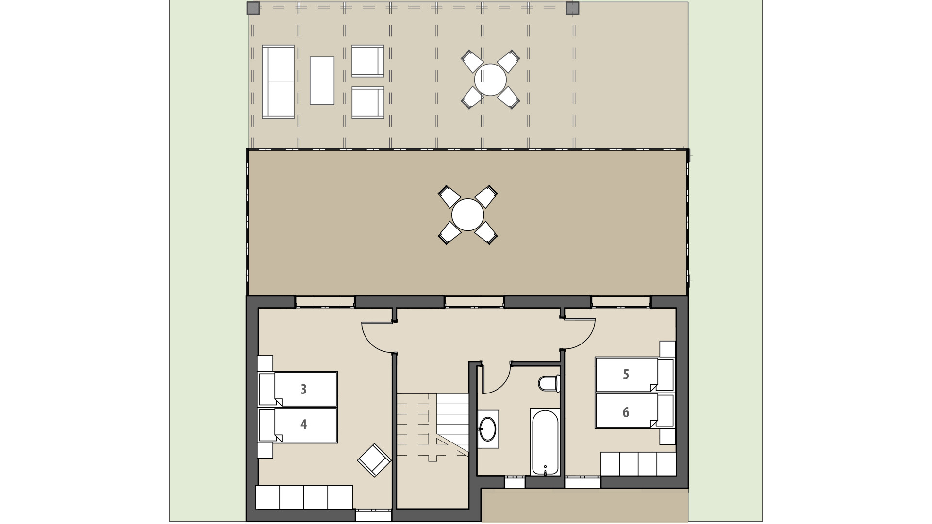 Rural Villa Sa Copinya: Upper floor