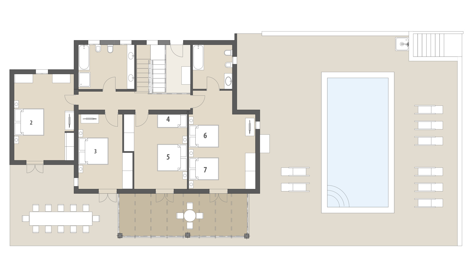 Rural Villa Salida del Sol: Upper floor