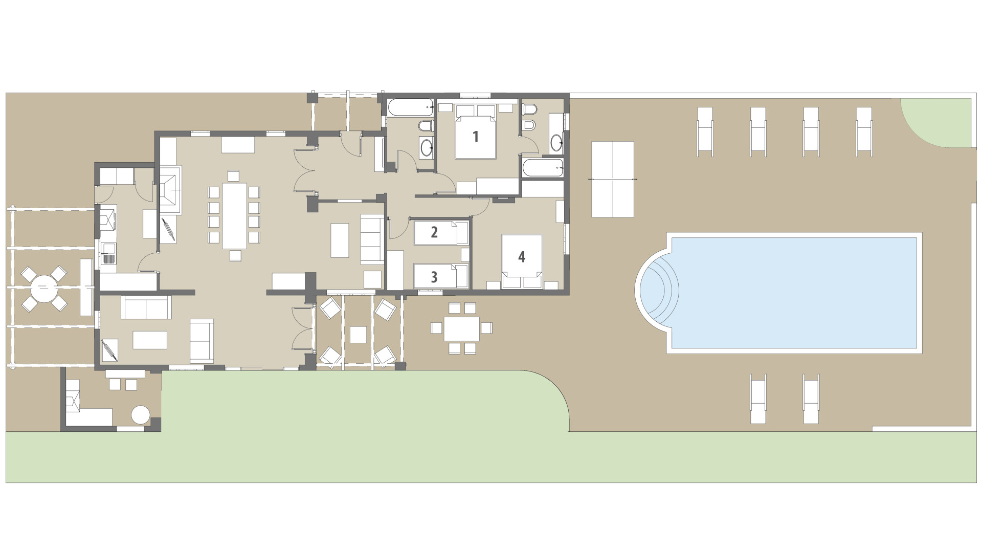 Rural Villa Es Capritx: Ground floor