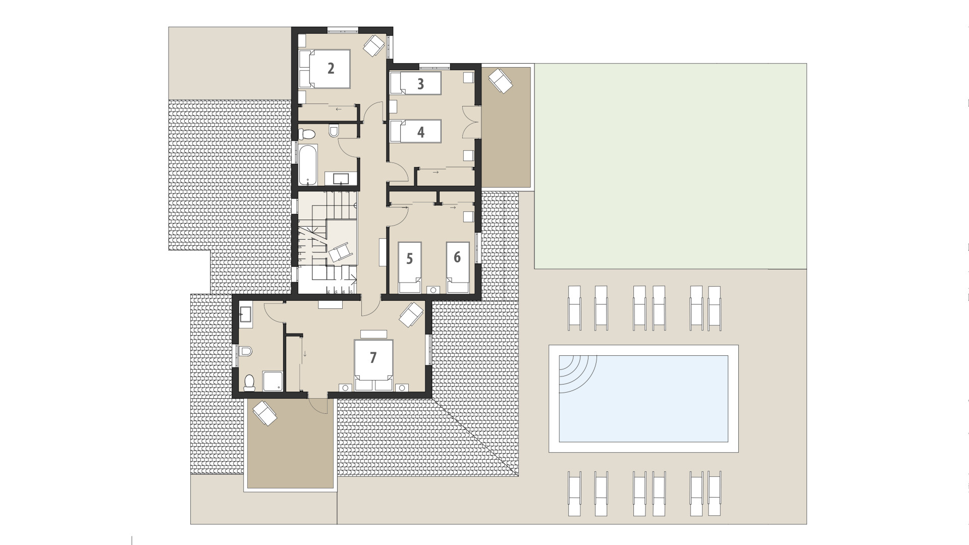 Rural Villa Moscari: Upper floor