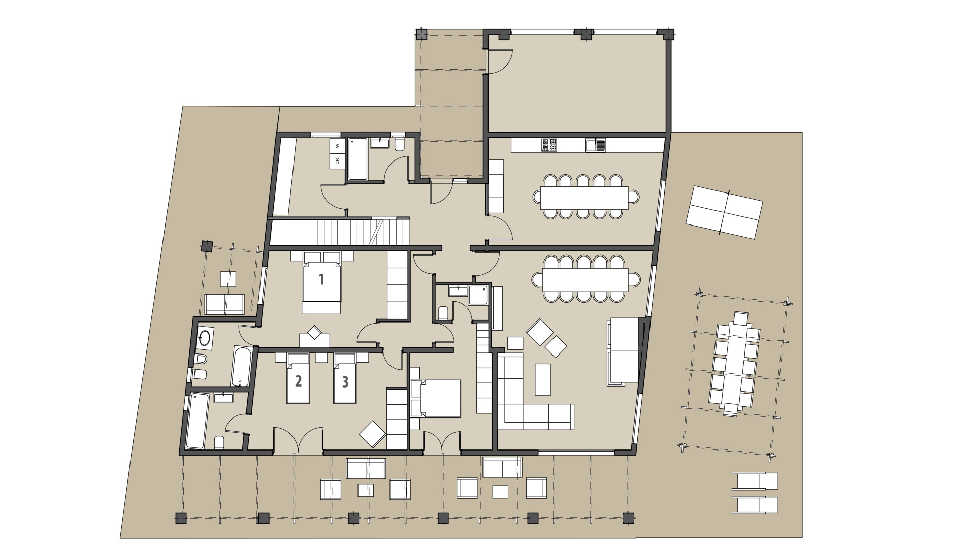 Finca La Tierra: Erdgeschoss