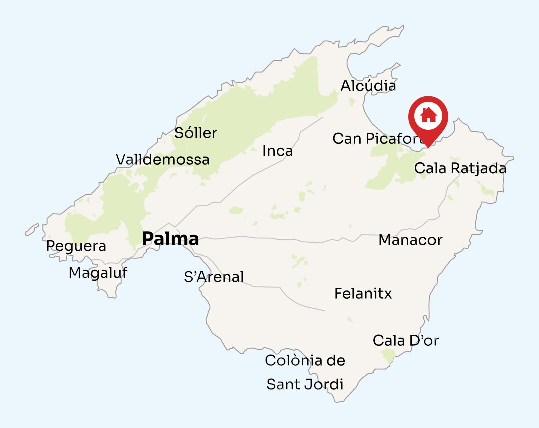 Map of Mallorca