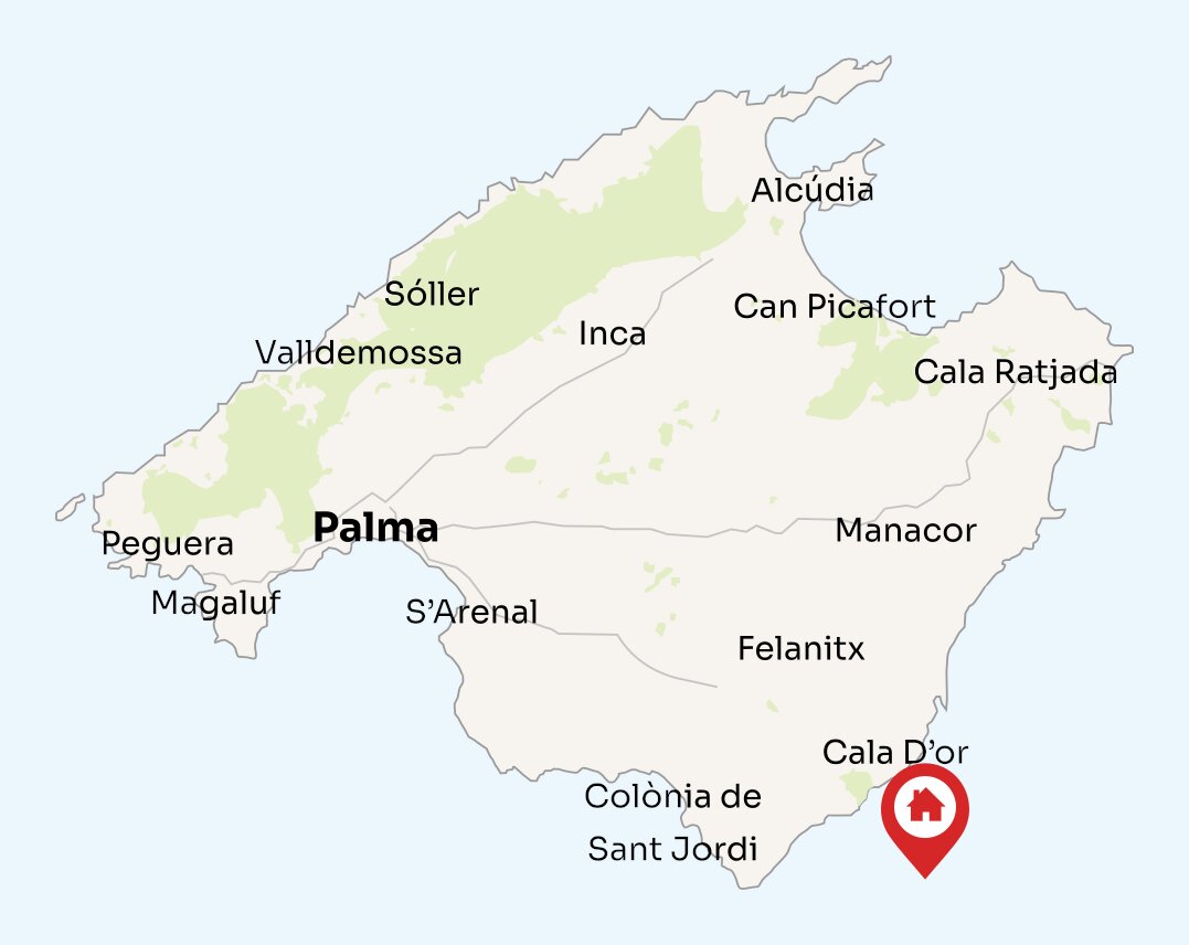 Map of Mallorca